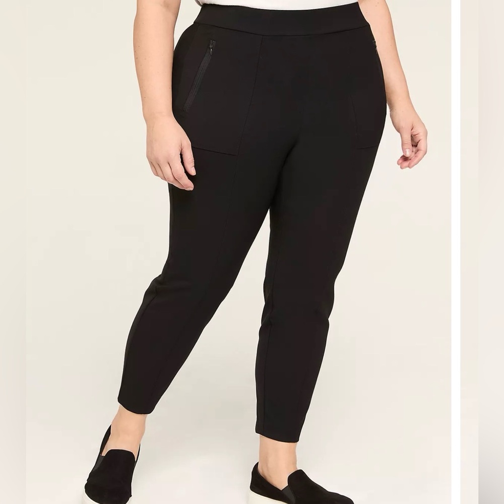 Lane Bryant Black On the Go Slim Ankle Stretch Pants